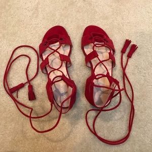 Stuart Weitzman Romanflat Suede Gladiator Sandals